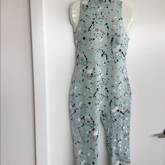 Pinklicious Green /White Jumpsuit Medium $30 - Picture 2 of 9